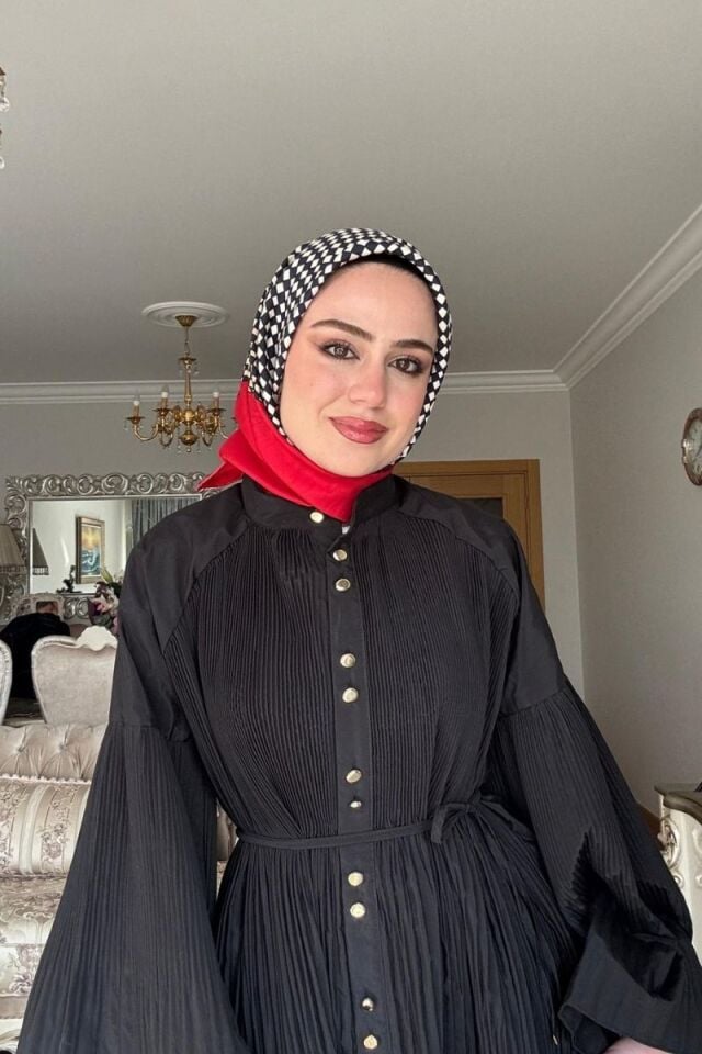 DİK PİLİSELİ MODAL GÖMLEK - SİYAH