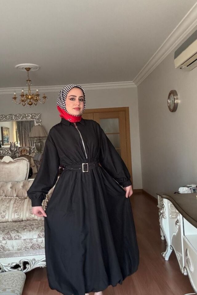 Balon Elbise - Siyah